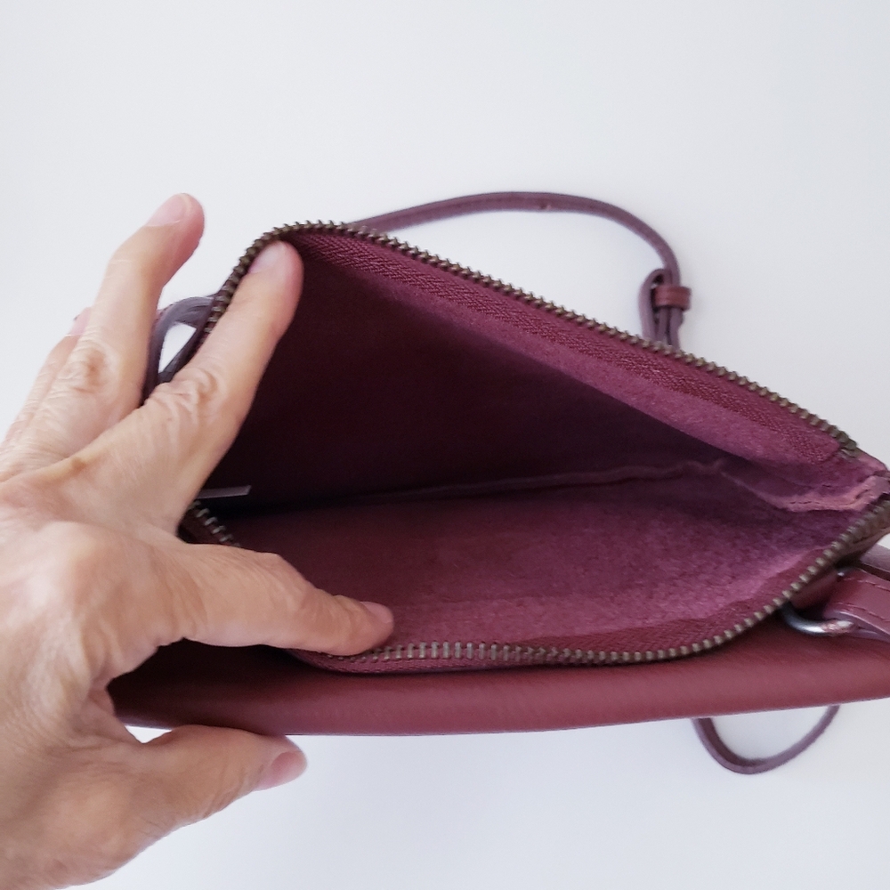 J. Jill Burgundy Leather Crossbody Bag - Picture 9 of 14